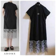 ◇新品◇定価7.6万円 ADORE ジャガード切替ワンピース 結婚式 