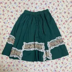 値下げ フォークダンス スカート 黒のフレアスカート 花柄刺繍 ayadream2275_skbr8k