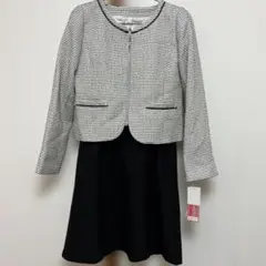 ツイードジャケット＆ワンピーススーツ 7AR 2点セット