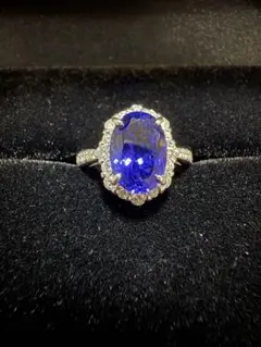 ミャンマー産 非加熱サファイアリング SA: 5.78ct pt 900 #14 - メルカリ