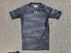 UA/アンダーアーマー/ヒートギア/コンプレッション/インナー/黒/総柄/S