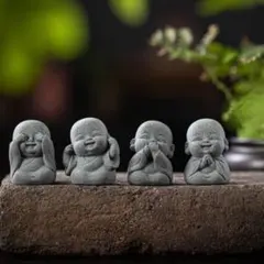 小坊主 置物 4体セット ミニチュア 樹脂製 - メルカリ
