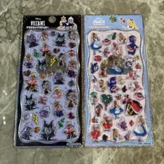 プチドロップステッカー　アリス ヴィランズ 2点セット　カミオジャパン