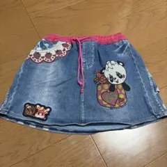 GRAND GROUND デニムスカート パンダ ドット柄のサムネイル