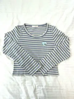 【即購入OK】フーズフーチコ ワッペン付ボーダーTシャツ フリーサイズのサムネイル