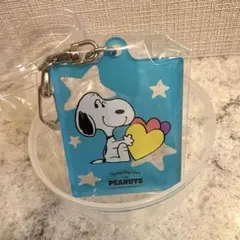 【新品】スヌーピーPEANUTS 75周年記念ドローンショー限定キーホルダー水色