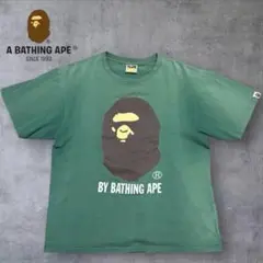 90s 日本製 A BATHING APE エイプ 半袖Tシャツ オリーブ L - メルカリ