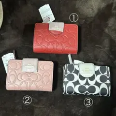 COACH ミディアム コーナー ジップ ウォレット・シグネチャー レザー