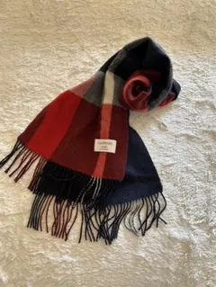 SHIPS カシミヤ ダブルフェイス チェックマフラー