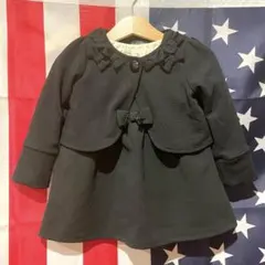 【即日発送】女の子 ベビー フォーマル セレモニー 黒 3点セット 90 80