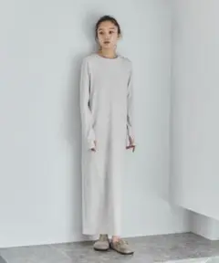 feepur カットリブロングワンピース　オートミール