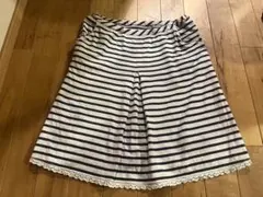3can4on レディース ストライプフレアスカート レース付きのサムネイル