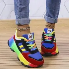 スニーカー厚底23.5