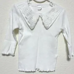 cottoli レース付き襟 長袖トップス