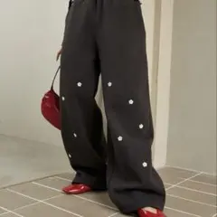 人気 MARY QUANT × PUBLUX /マリクワ スウェットワイドパンツ