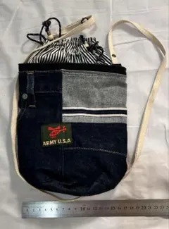 『最終お値下げ』デニム アーミー風トートバッグ