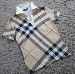 BURBERRY - ⭐️バーバリーロンドン　ポロシャツ　半袖　レディース バーバリーロンドン レディース半袖ポロシャツ スキッパーネック ノバ
