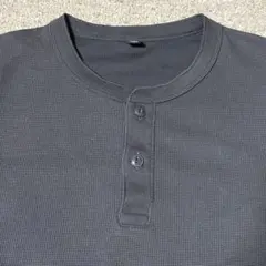 UNIQLO ドライワッフルヘンリーネックTシャツ　サーマル