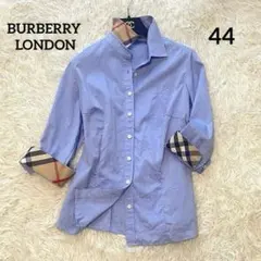 【美品✨️】バーバリーロンドン 大きいサイズ 7分袖シャツ ノバチェック 刺繍