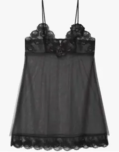 新品　アンフィ LUXシリーズ　スリップ　Lサイズ80㎝丈　ブラック　ワコールのサムネイル