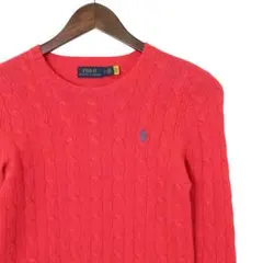 ポロ ラルフローレン カシミヤ混 ケーブルニット セーター レディース