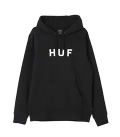 HUF ブラック プルオーバーパーカー