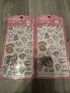 韓国限定サンリオ ボンボンドロップシールマイメロTok!Tok!ステッカー2枚
