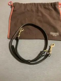 ♪COACH 黒 レザー ショルダーストラップ 未使用品