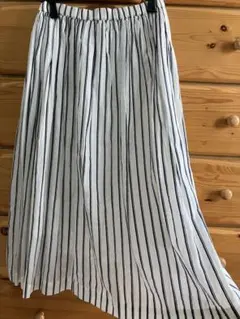 JETSET ストライプロングフレアスカート