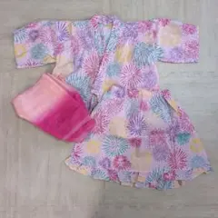 花火模様 甚平 サイズ130