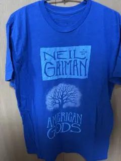 NEIL GAIMAN AMERICAN GODS Tシャツ ブルー