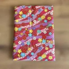 和柄生地　ピンク花柄　1m