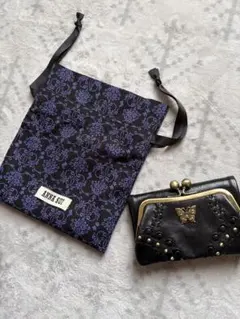 ANNA SUI アナスイ黒がま口財布蝶々