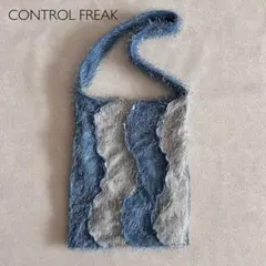 ★CONTROL FREAK フェザーヤーン ウェーブパッチワーク トートバッグ
