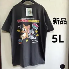 【新品タグ付】トムとジェリー　タフィー　半袖Tシャツ　ビックサイズ　刺繍　5Lのサムネイル