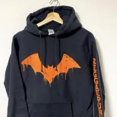 希少 SiM シム ロゴパーカー XXL 古着 ブラック×オレンジ