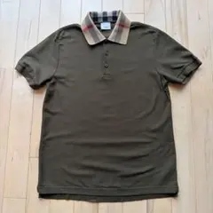 BURBERRY ポロシャツ カーキ ノバチェック襟のサムネイル