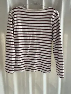 無印良品 Mサイズ 長袖ストライプTシャツ