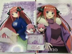 五等分の花嫁 中野二乃セット（クリアファイル、缶バッジ、プレートバッジ）
