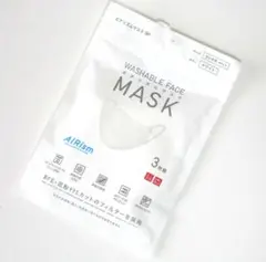 【未開封新品】ユニクロ エアリズムマスク 3枚入 Mサイズ ホワイトのサムネイル