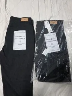 GOKU楽パンツ EASY STRETCHチェック5P　チャコール