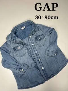 GAP デニムシャツ 80~90cm 汚れあり