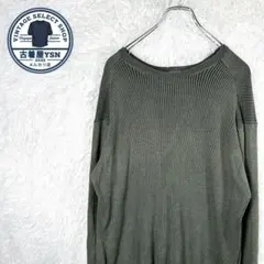 【人気】 アルマーニエクスチェンジ 薄手 ニット グリーン系 サイズM