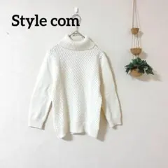 Style com スタイルコム タートルネック ニット ウール100% Mのサムネイル