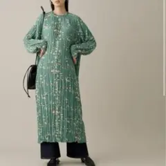 早い者勝ちADAM ET ROPE' Frower printプリーツワンピース