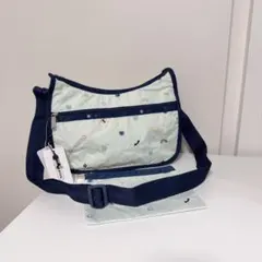 新品レスポートサックショルダーバッグ　刺繍　ホワイト