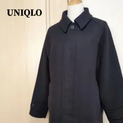 UNIQLO　ユニクロ　バルマカーンコート　ステンカラーコート　黒　メンズ　M