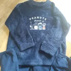 PEANUTS フリースパジャマ 100cm以上 ネイビー