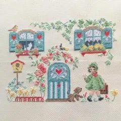 ♥︎スーの素敵な暮らし♥︎きめこみパッチワーク ハンドメイド 完成品