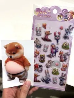 新品/おなかシール/ズートピア/ズートピア2/ボンボンドロップシール/ぷっくり